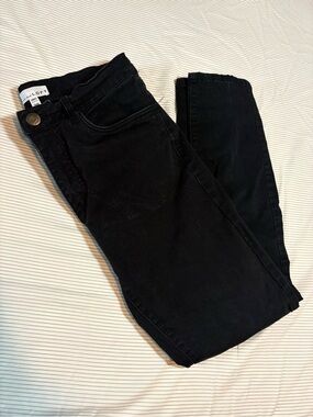 LOFT Black Velvet Skinny Jeans - Mid Rise